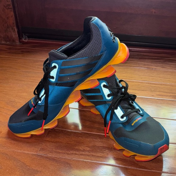 Adidas Springblade Men’s 11.5 GUC Hard to find color way Teal/Orange/Red - Picture 4 of 16